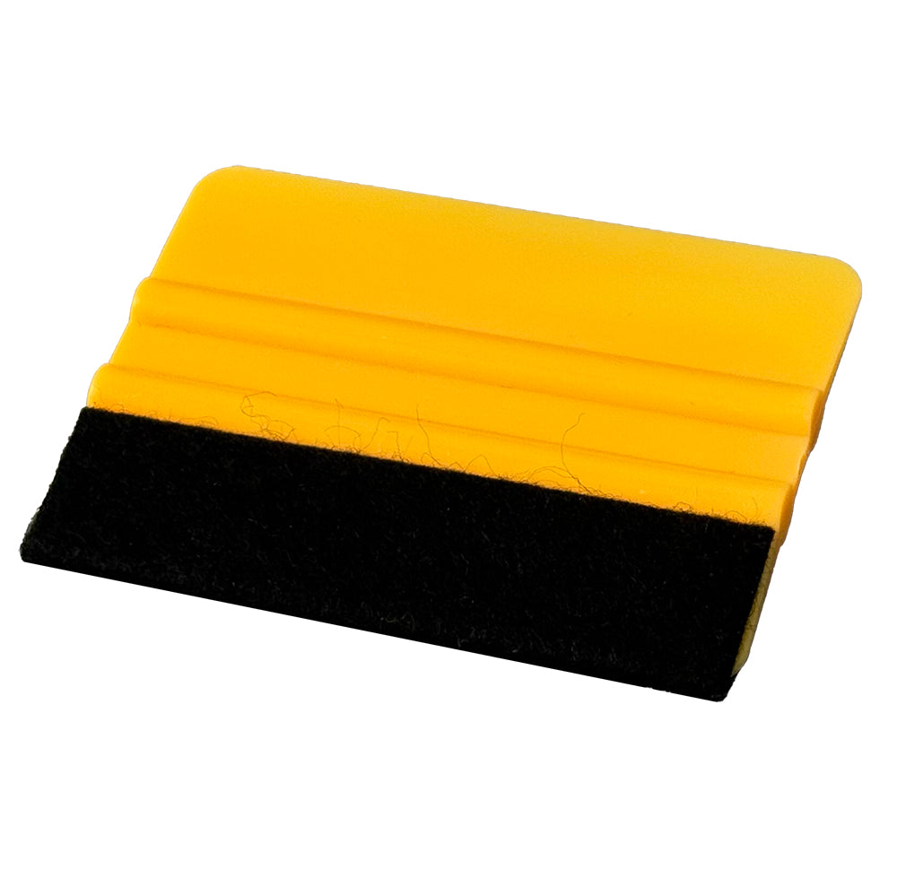 Poly Blend Felt Edge Wrapped Squeegees - Yellow