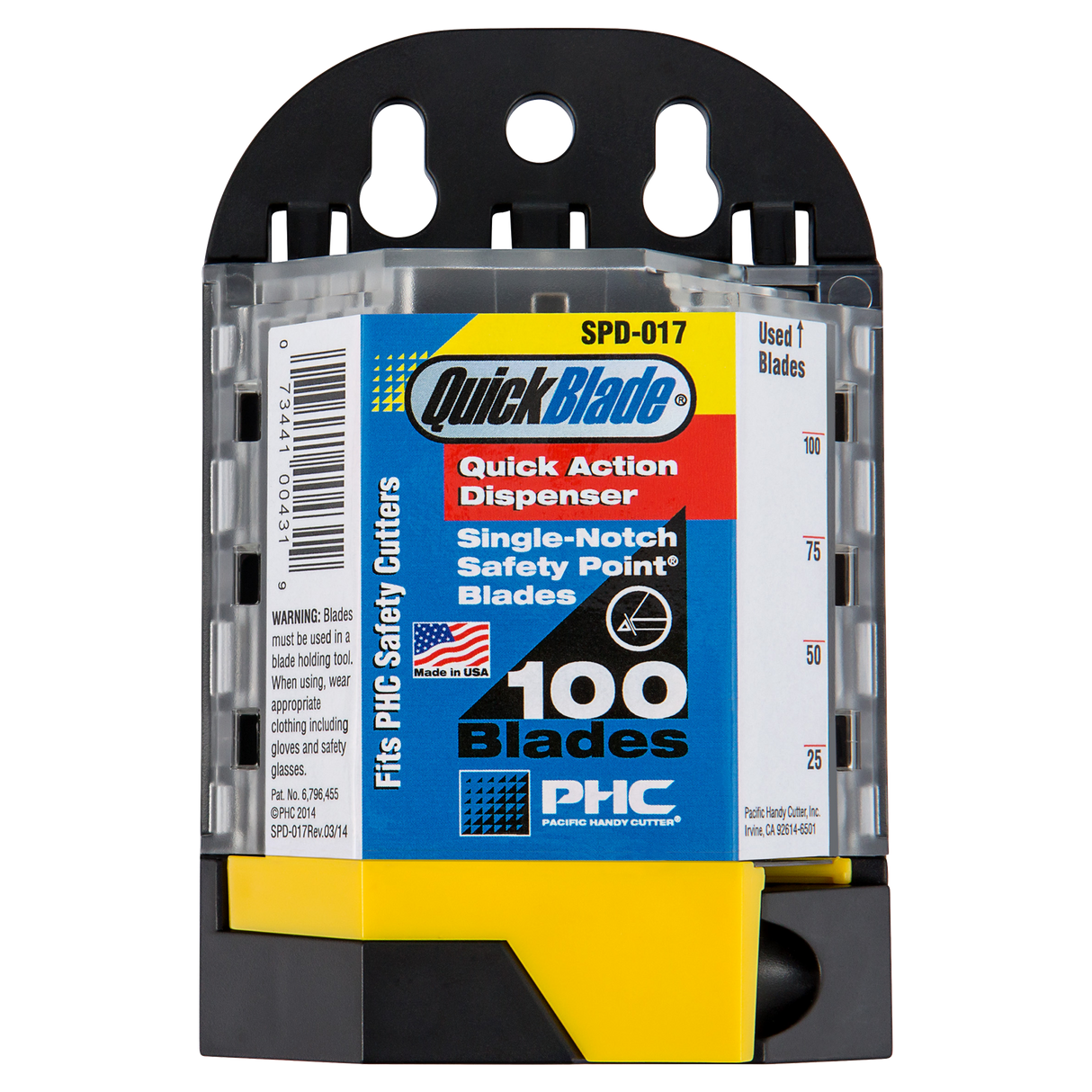 PHC SPD-017 Safety Point Blade Dispenser - 100 Blades