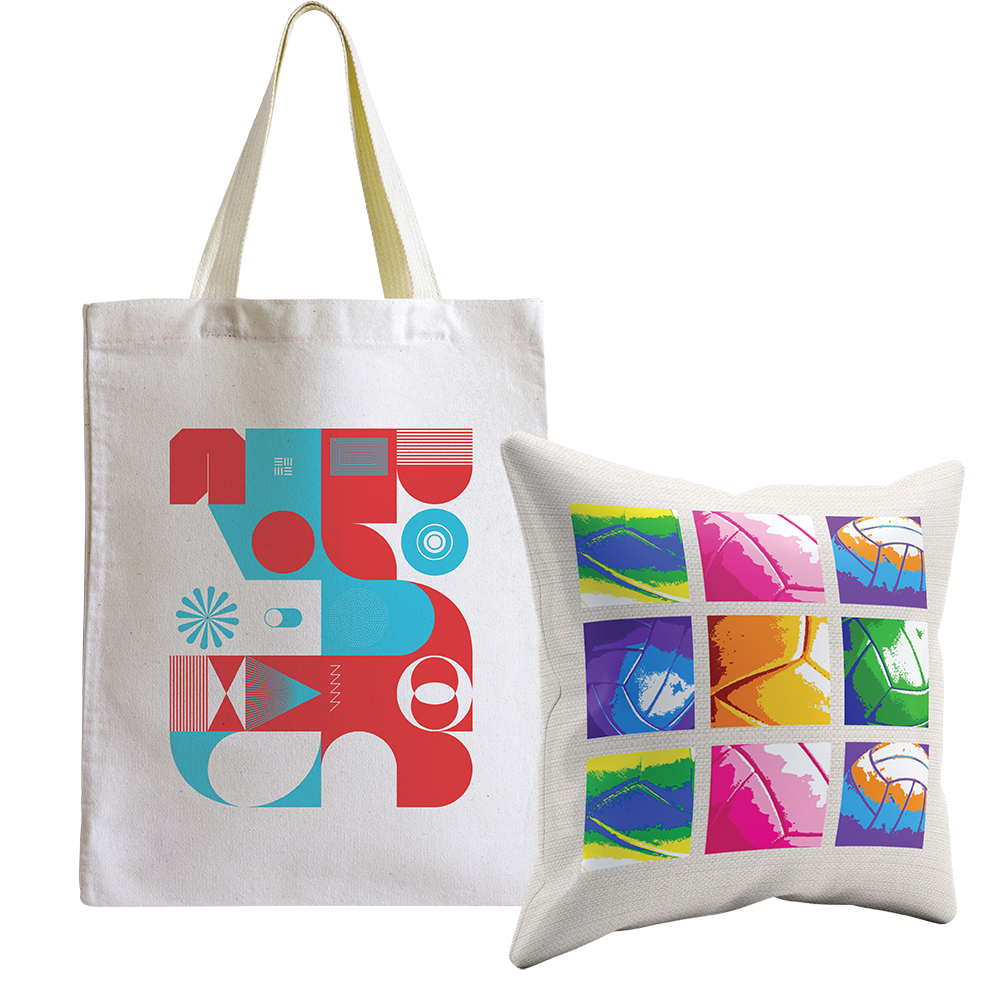 UNINET DTF1000 DTF Basics Starter Bundle Tote Bag & Pillow Sample
