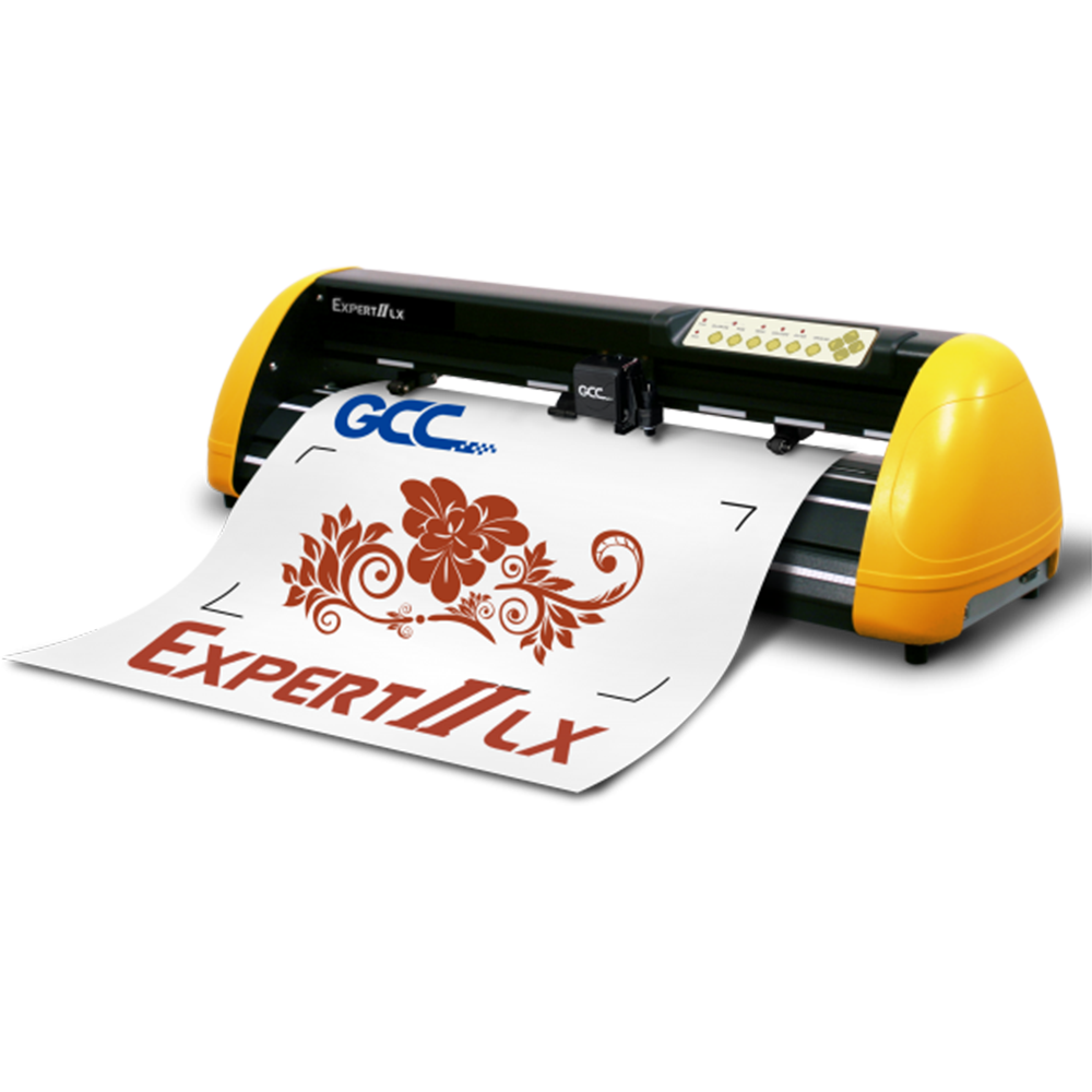 GCC Expert II - 24 Inch Vinyl Cutter with Media Loaded