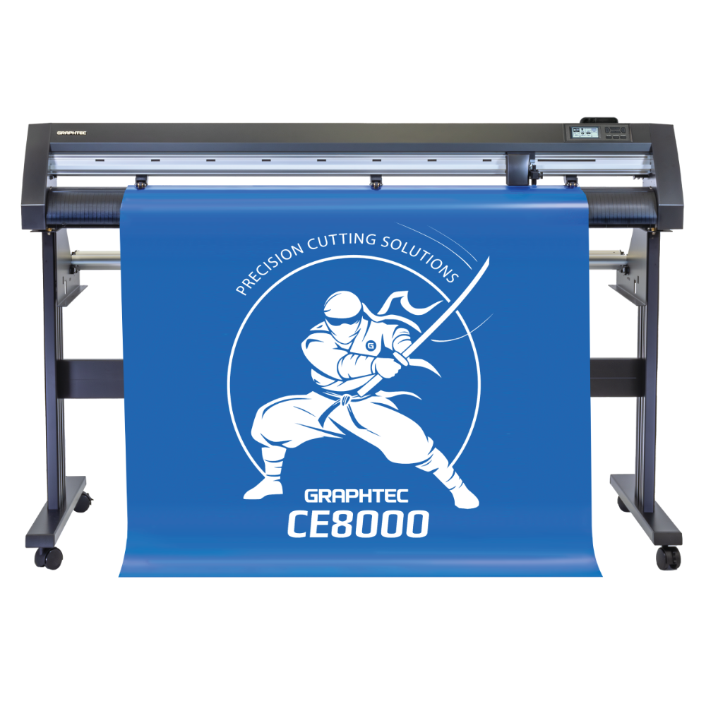 Graphtec CE8000-130 - 50 Inch Vinyl Cutter & Stand with Media Loaded