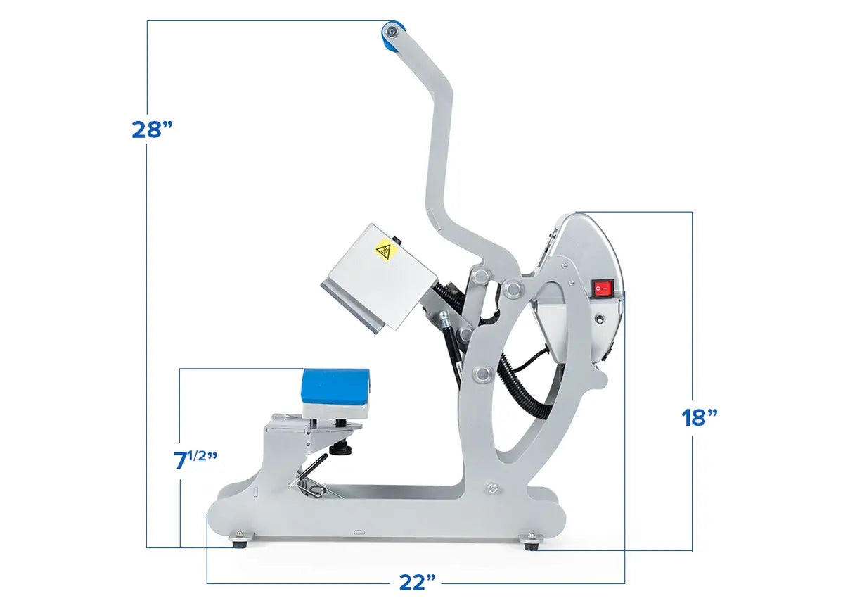 Hotronix Auto Cap Heat Press Dimensions