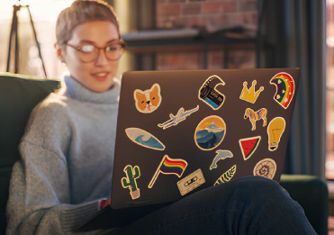 Mutoh XpertJet C641SR Pro Printer & Cutter Stickers on laptop