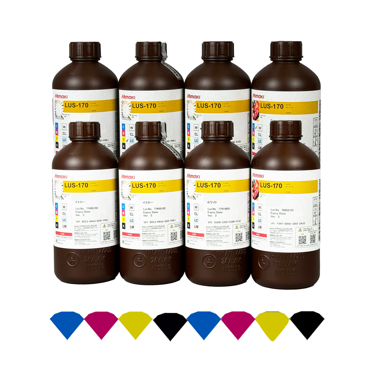 Mimaki LUS-170 UV Curable Ink Starter Kits - Dual CMYK