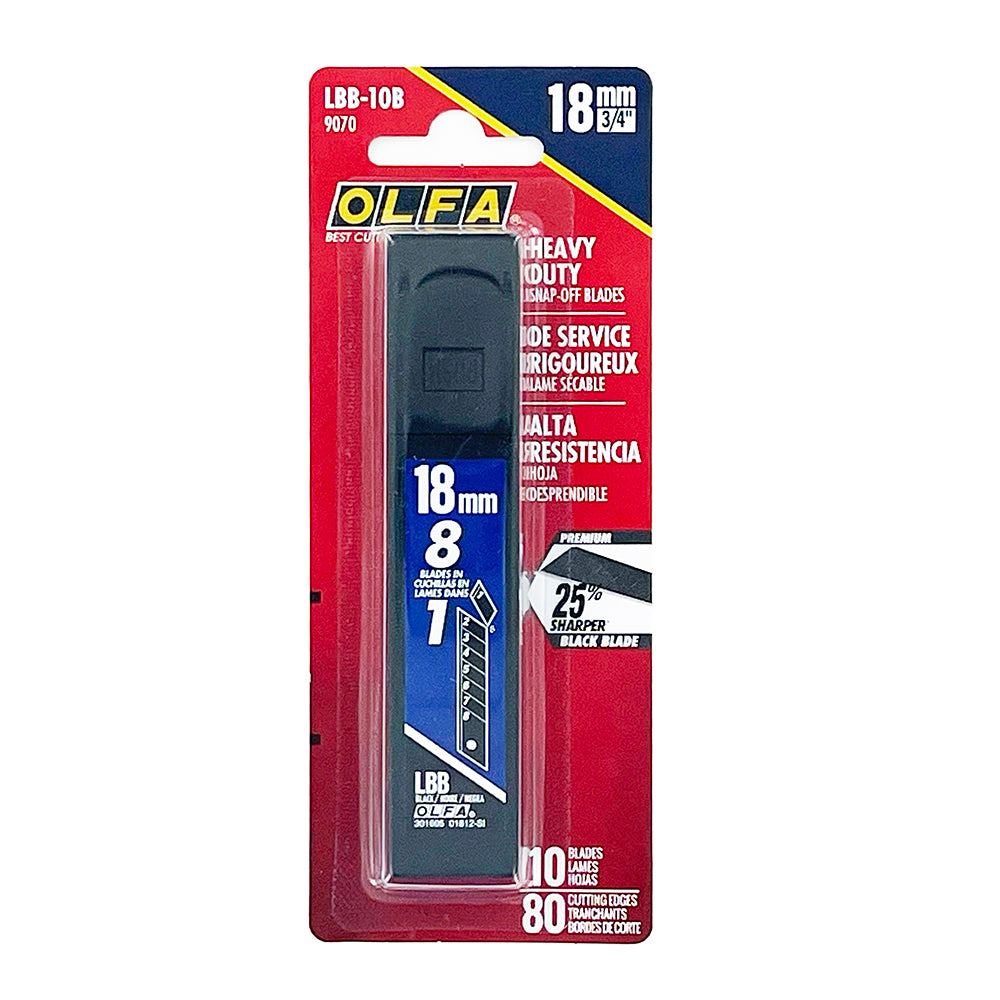 OLFA LBB 18mm Ultra-Sharp Snap-off Blades - 10 Blades