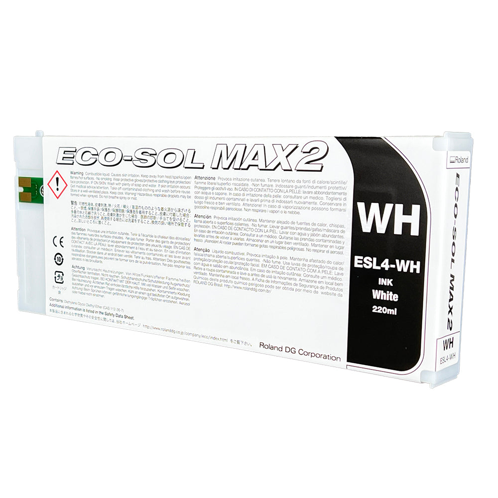 Roland Eco-Sol Max 2 Ink Cartridges - White / 220ml