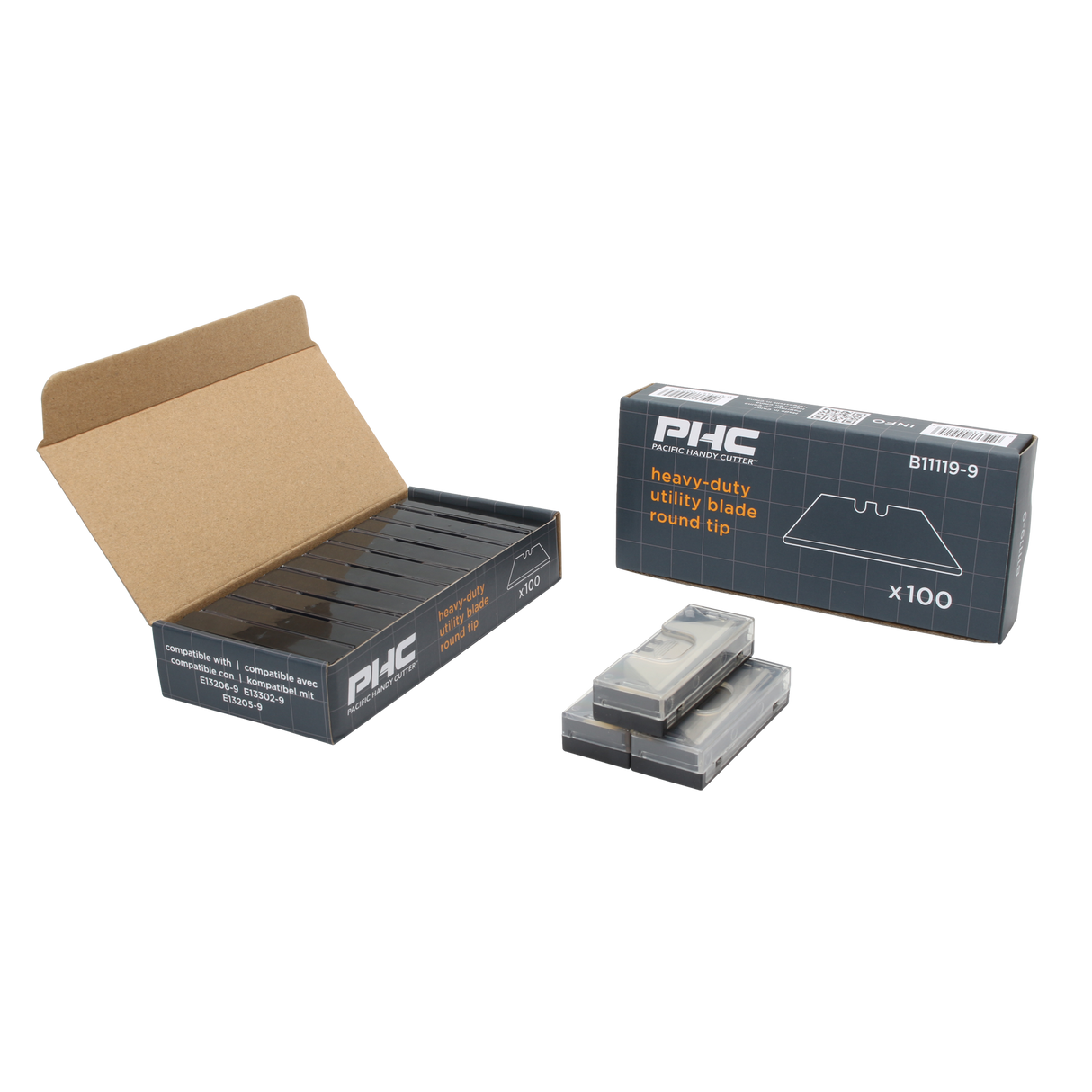 PHC Heavy-Duty Utility Blade Round Tip - 100 Pack