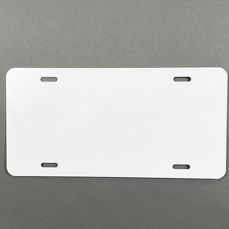 Aluminum License Plate Blanks - 25 mil - 6 in x 12 in - Black or White