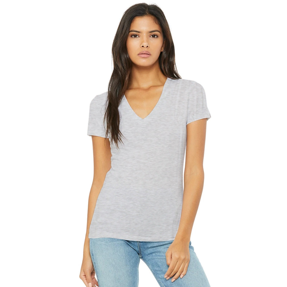 Bella + Canvas Women's Deep V-Neck Jersey Tee 6035 - 3 Colors