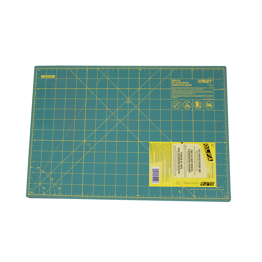 OLFA Self-Healing Double-Sided Rotary Cutting Mat - 12 in x 18 in