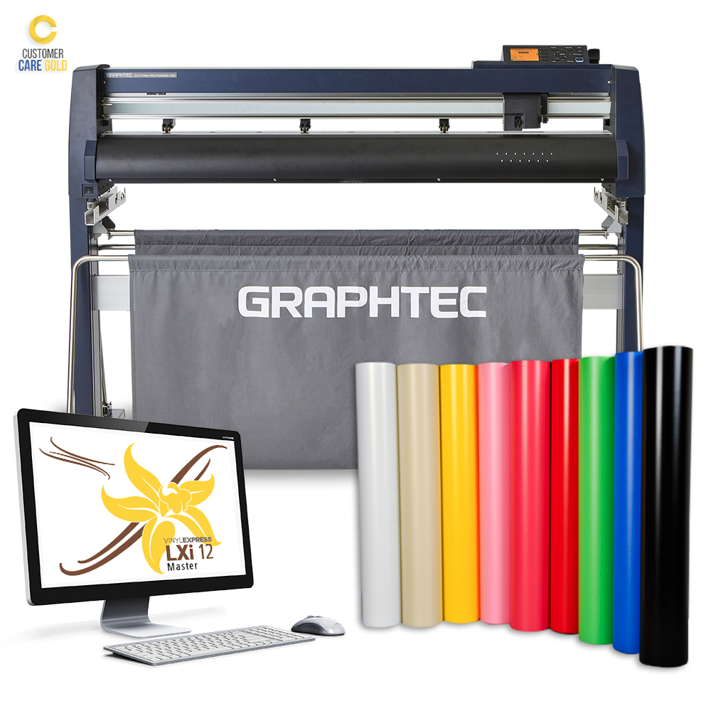 Graphtec FC9000-100 - 42 in Vinyl Cutter, Stand & Media Basket