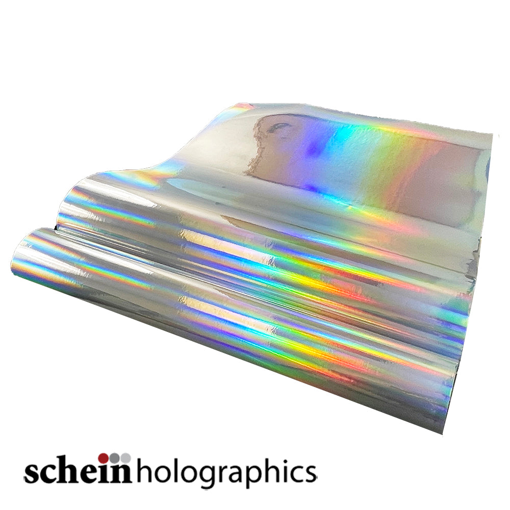 Holographic Vinyl Rainbow Glossy Silver Permanent Vinyl Glossy Rainbow  Silver