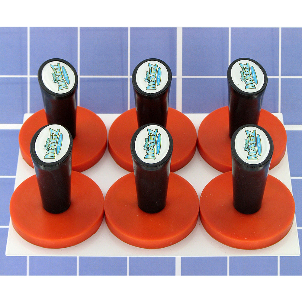 Xtreme Magz Vinyl Positioning Magnets with Handle - 6 pack