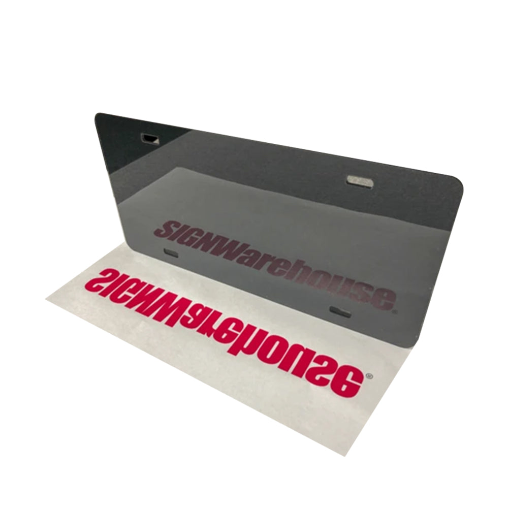 Mirrored Acrylic License Plate Blanks - 6 in x 12 in - 14 Colors