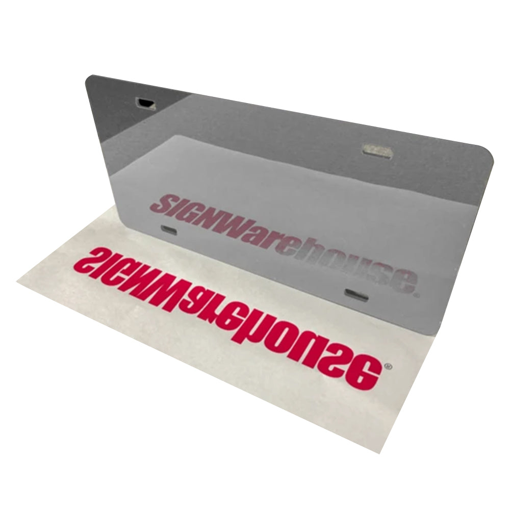 Mirrored Acrylic License Plate Blanks - 6 in x 12 in - 14 Colors