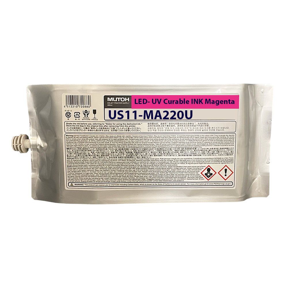 Expiring Soon Inks - MUTOH US11 Flexible UV-LED Ink - 220ml