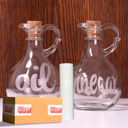 Siser EasyPSV Etch Permanent Vinyl Applied on Glass Bottles