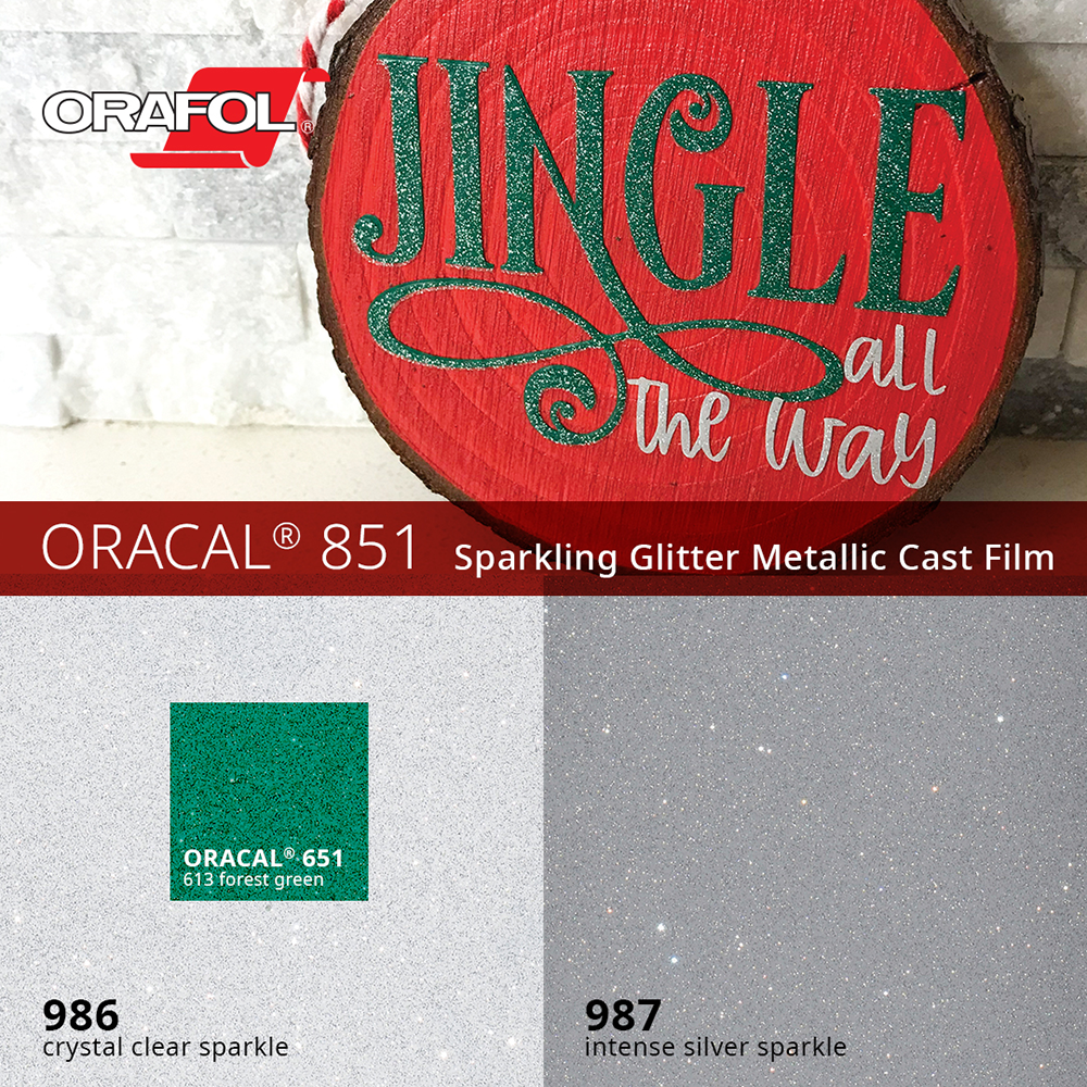 Oracal 851 Sparkling Glitter Metallic-Ghostly White Sparkle Choose Your  Length