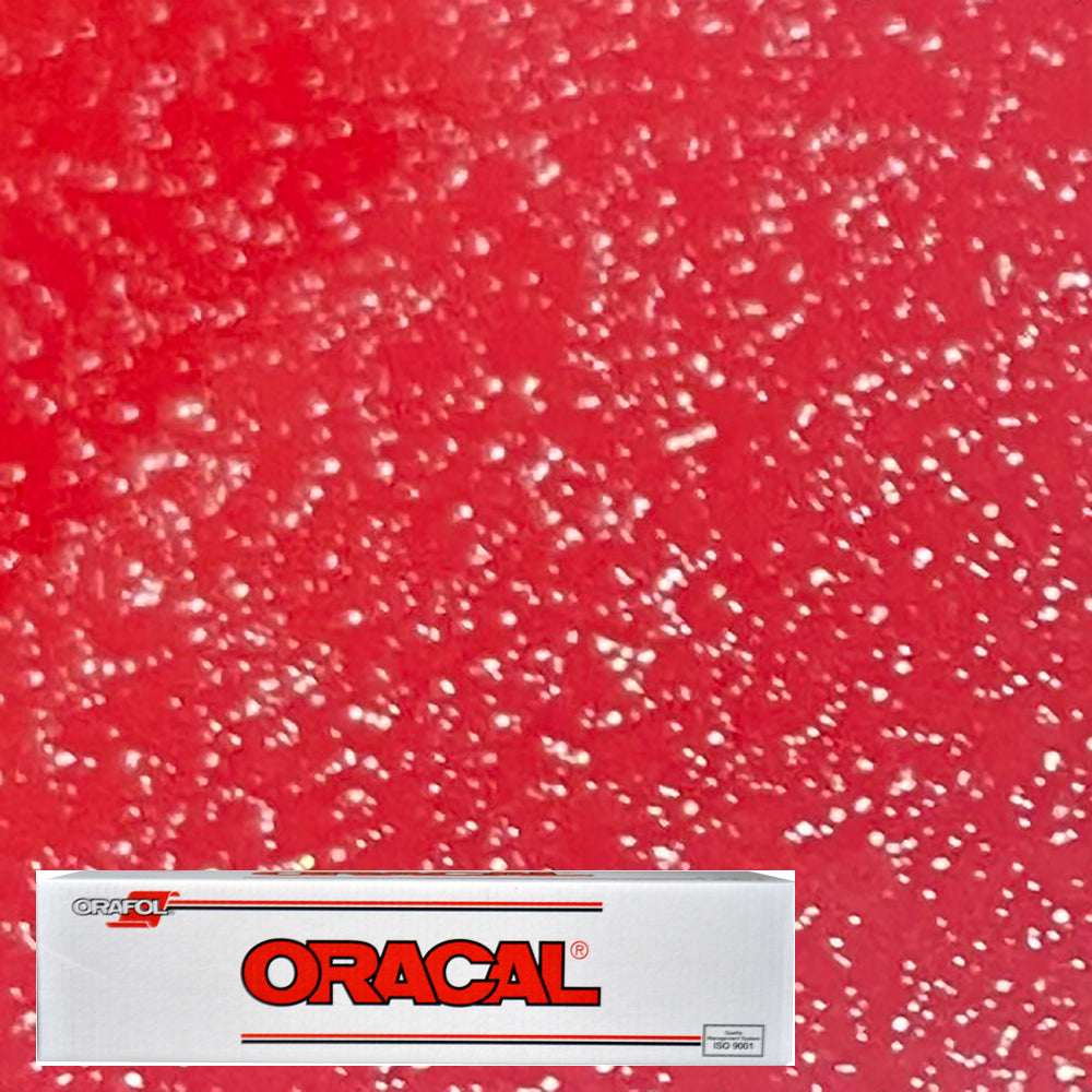 977 Electric Orange Sparkling Glitter Adhesive Vinyl | Oracal 851