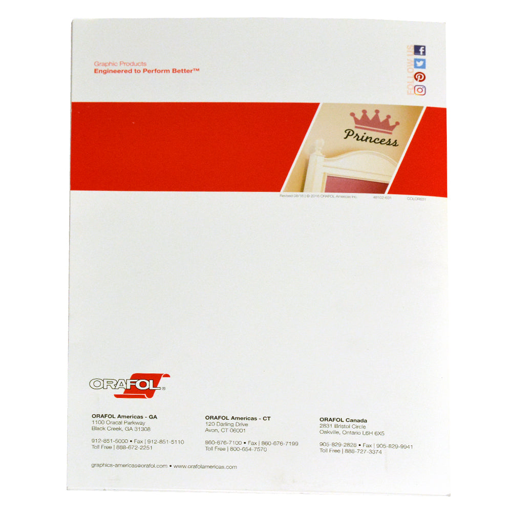 Oracal 631 Vinyl Color Chart