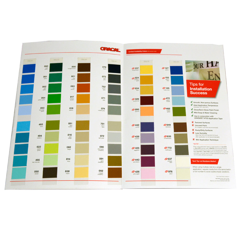 Oracal 631 Vinyl Color Chart