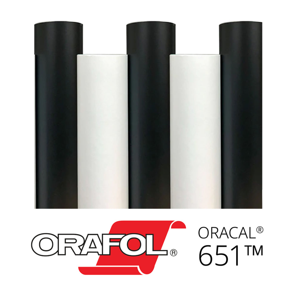 Oracal 651 - Matte Black  Matte White - 24 in x 10 yds