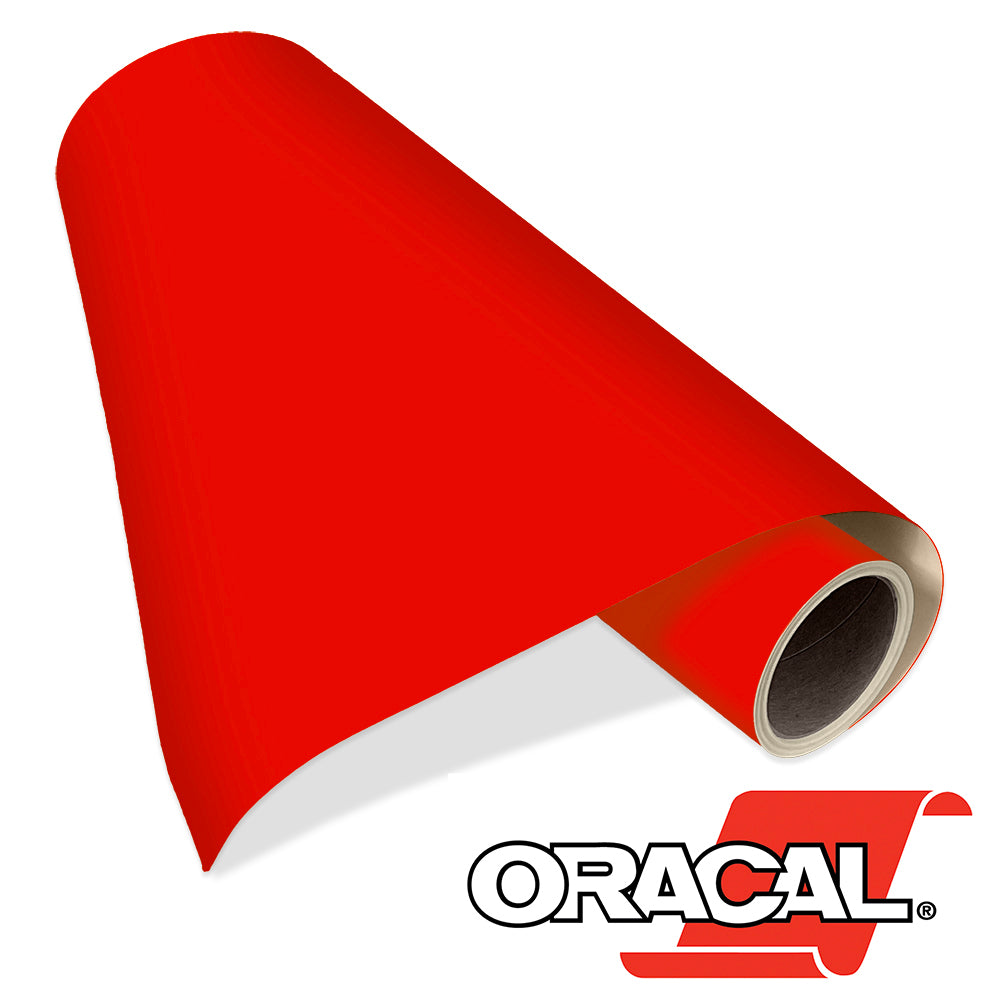Oracal 651 - Adhesive Vinyl - 48 in x 50 yds - Orange Red / 48 in x 50 yds