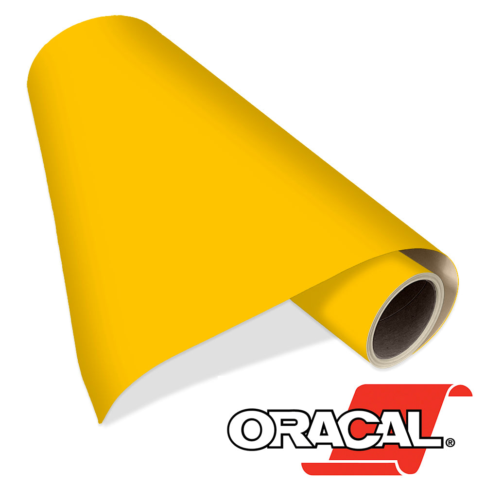 12x5' - Yellow - Oracal 651 - shiny Adhesive Vinyl - Craft Hobby