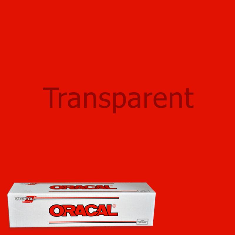 Oracal 8300 Transparent Vinyl - 15 in x 50 yds - Punched