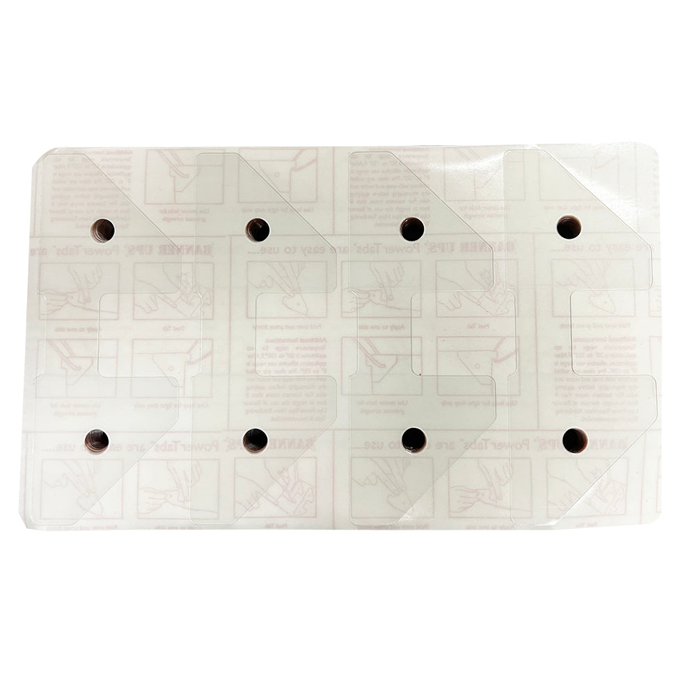 PowerTabs by Banner Ups - Adhesive Grommet Tabs - Large - Clear - 100 pack