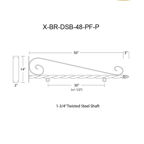 48 inch Deluxe Scroll Bracket