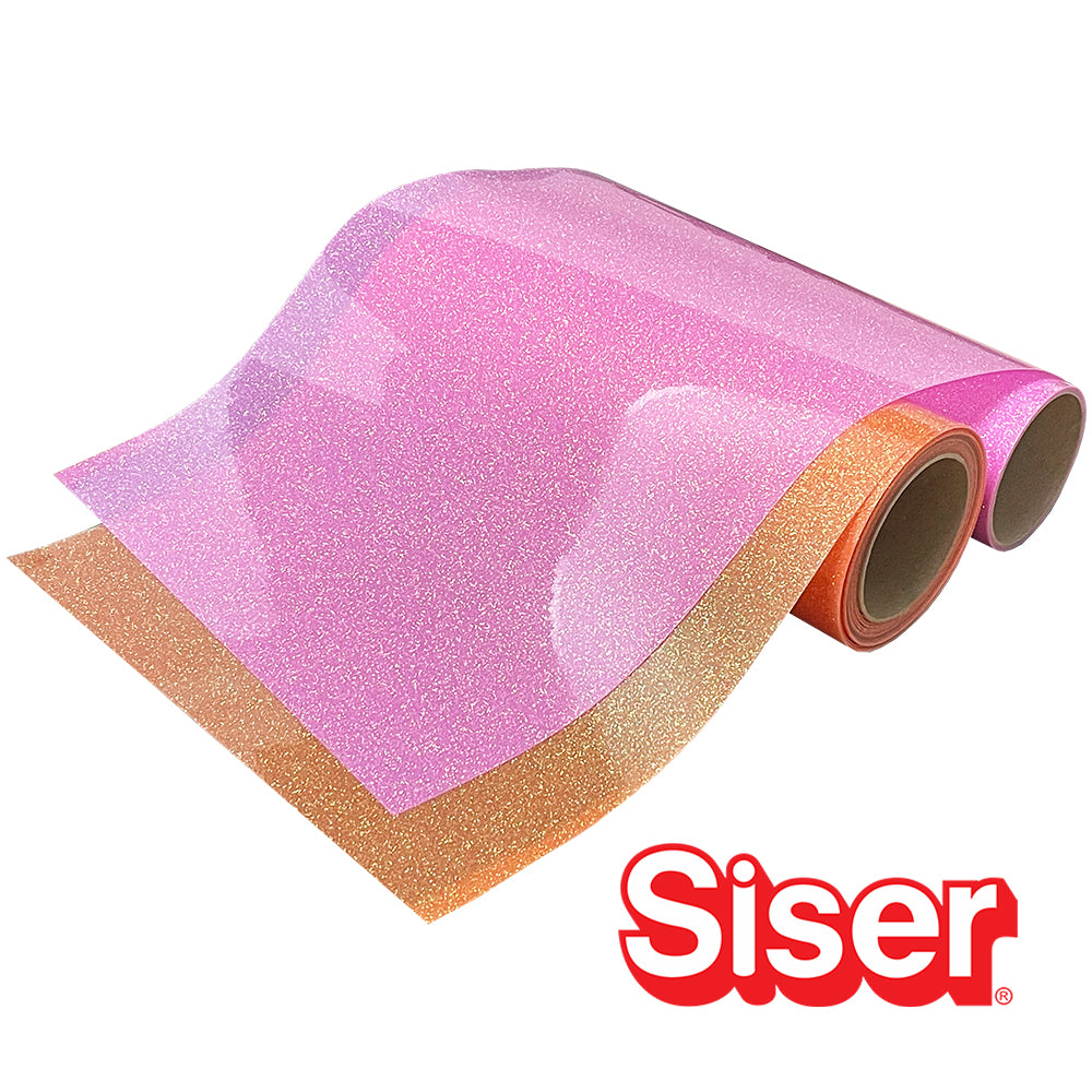 Siser Glitter HTV 20 x 12 Sheet - Iron on Heat Transfer Vinyl (Purple)