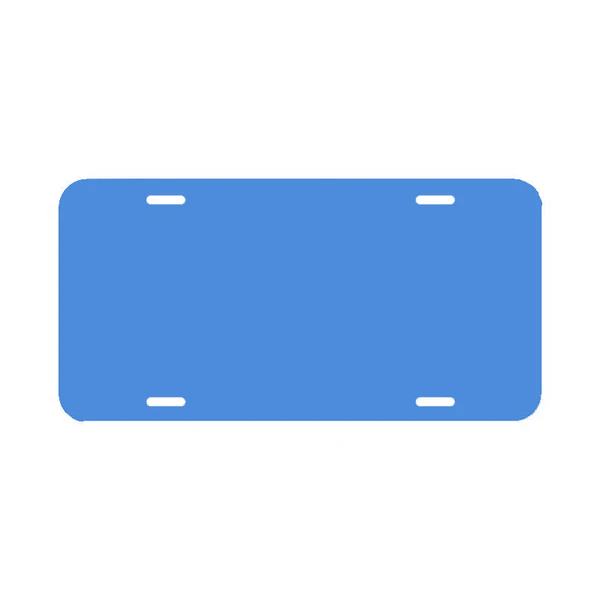 Blank Plastic License Plates - 6 in x 12 in