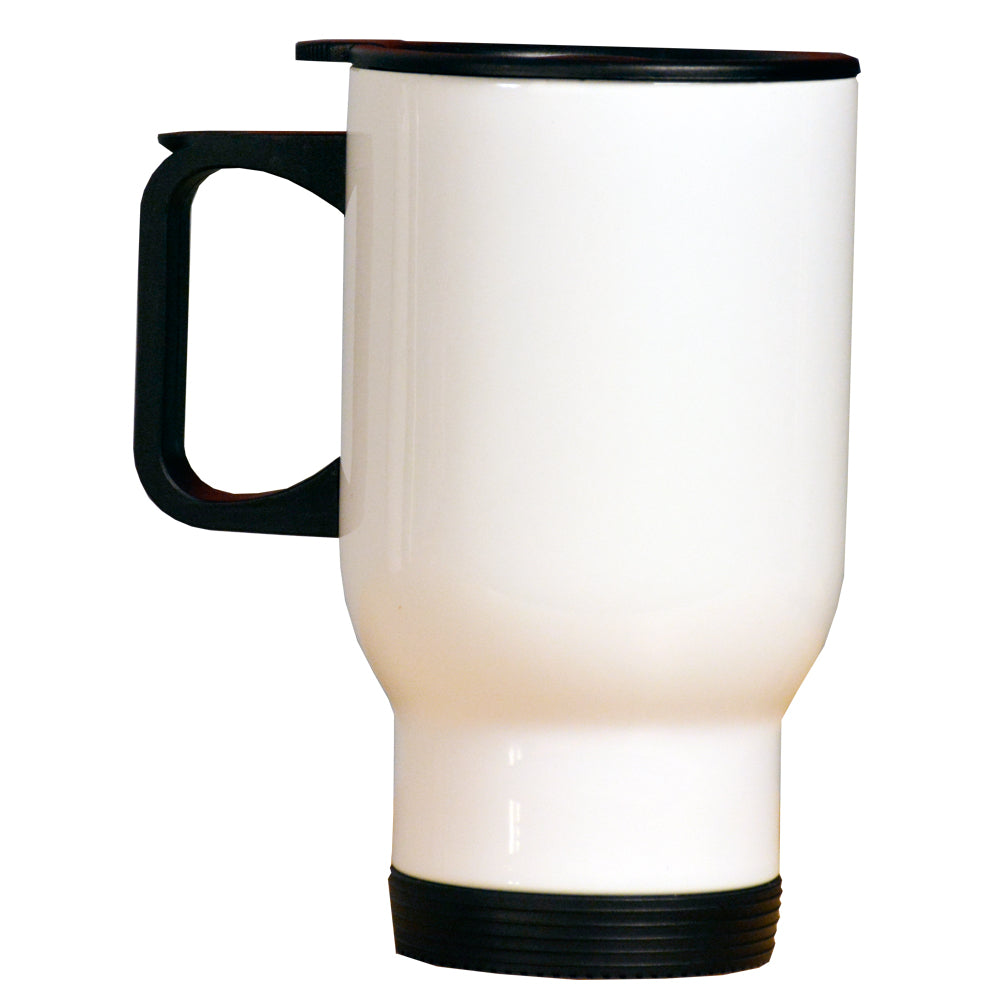 14 oz White Stainless Steel Sublimation Travel Mug
