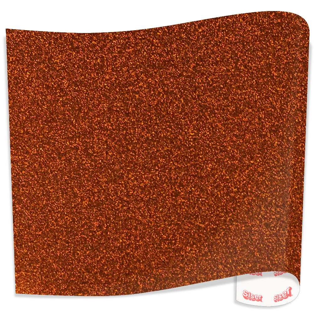 Siser Sparkle HTV Iron on Heat Transfer Vinyl 12 inch x 12 inch 1 Precut Sheet - Sunset Orange, Size: 12 x 1 Foot