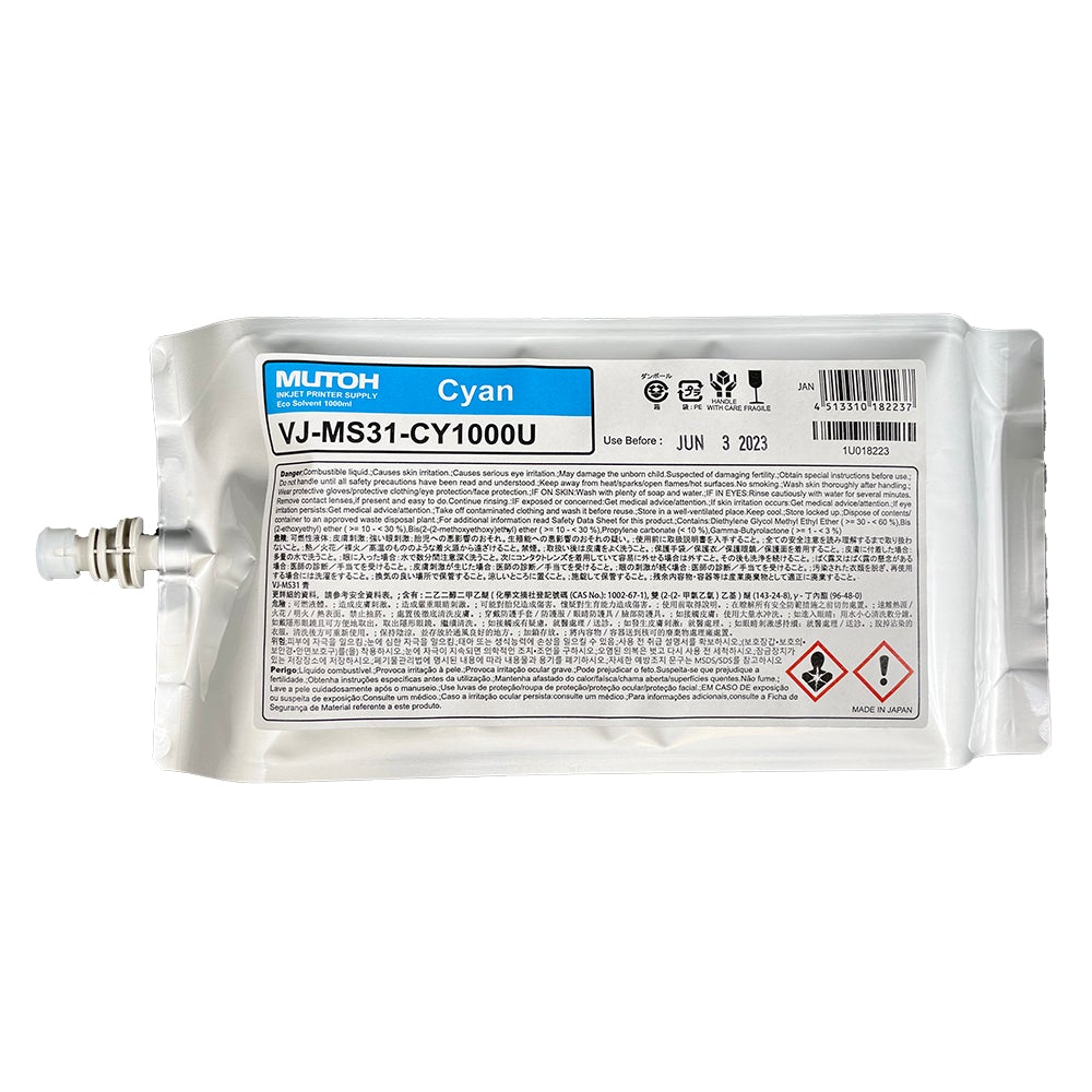 MUTOH MS31 Eco-Solvent Ink Cartridges - 1000ml