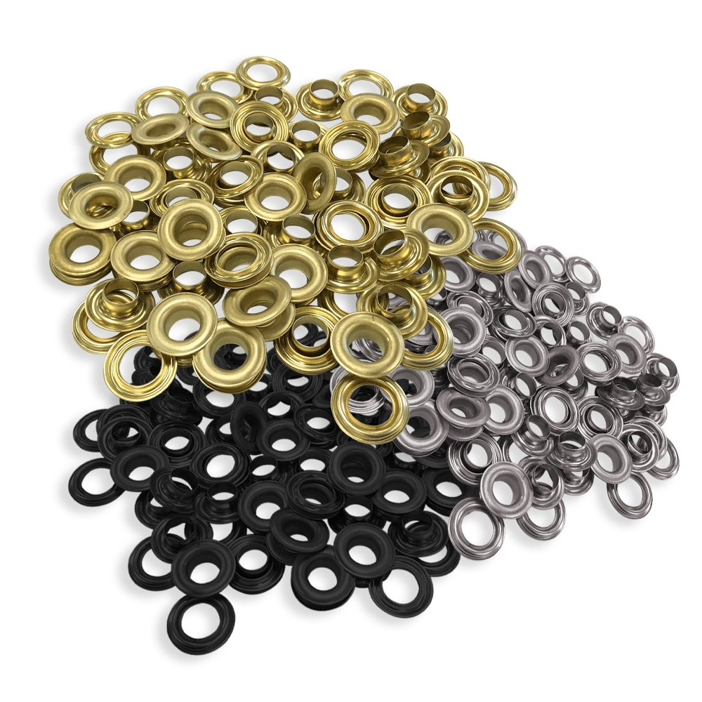 Sooper Ace Self-Piercing Grommets for Sooper Ace Setter Black, Nickel, & Brass