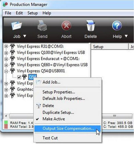 Output Size Compensation for Contour Cutting