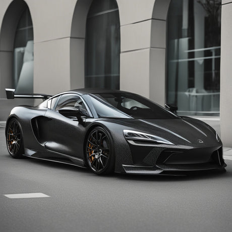 Luxury Car With Carbon Fiber Vinyl Wrap