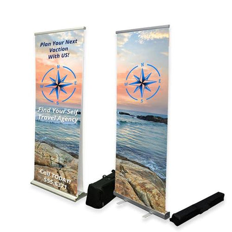 Two Retractable Banner Stands