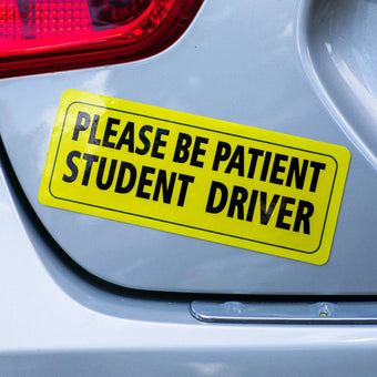 Student Driver Sticker Representing Magnetic Sign Material