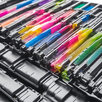 Various ink and toner cartridges and ink