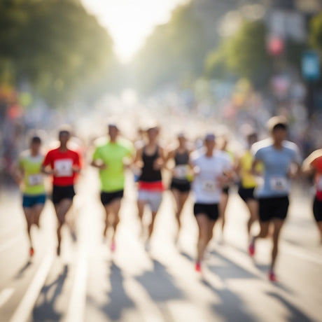 Blurry photo of people running marathon
