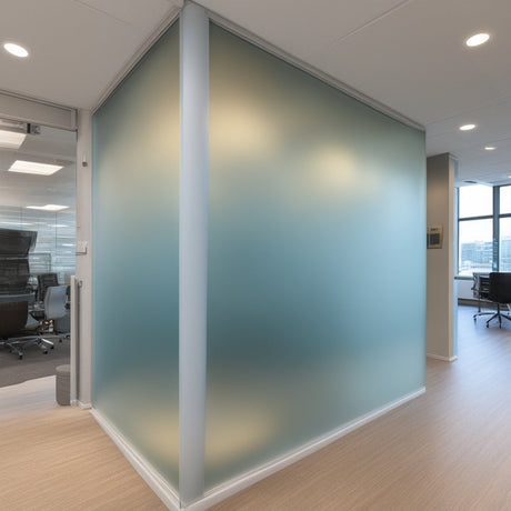 Frosted glass in a business
