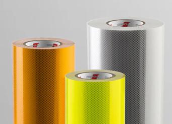 Three ORALITE reflective vinyl rolls. 