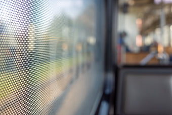 Perforated window vinyl