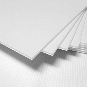 White corrugated plastic sheets