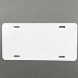 Aluminum License Plate Blanks - 25 mil - 6 in x 12 in - Black or White