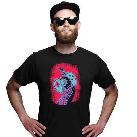 UNINET DTF 1000 Direct to Film Printer - Starter Bundle Guy Shirt Sample