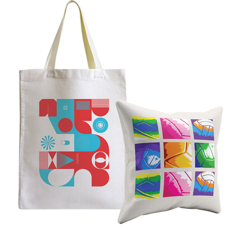 UNINET DTF1000 DTF Basics Starter Bundle Tote Bag & Pillow Sample
